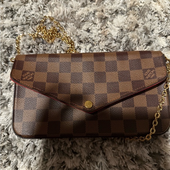 louis vuitton felicie pochette damier ebene - Picture 1 of 5
